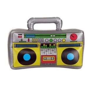 Inflatable Boombox Novelty Prop Retro 80s Party NWT Retro